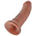 King Cock 8 tuuman dildo - tumma luonnollinen