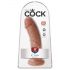 King Cock 8 tuuman dildo - tumma luonnollinen