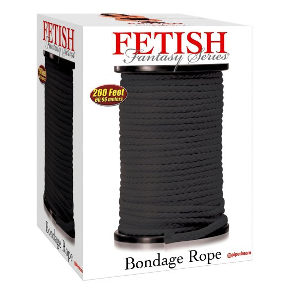 Fetissi Shibari Bondage köysi - 60m (musta)