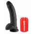 King Cock 9 - iso musta dildo imukupilla (23 cm)