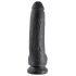 King Cock 9 - iso musta dildo imukupilla (23 cm)