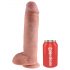 King Cock 11 - imukuppis, kivekäs dildo (28 cm) - luonnollinen