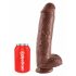 King Cock 11 - kiinnittyvä dildo, ruskea (28 cm)