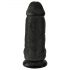 King Cock 9 - Imukupilla Herkku-Dildo (23 cm) - Musta