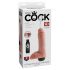 King Cock 8 - aidon tuntuinen suihkuttava dildo (20cm) - luonnollinen