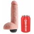 King Cock 8 - aidon tuntuinen suihkuttava dildo (20cm) - luonnollinen