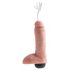 King Cock 8 - aidon tuntuinen suihkuttava dildo (20cm) - luonnollinen