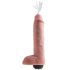 King Cock 11 - aidon tuntuinen suihkutteleva dildo (28cm) - luonnollinen