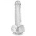 King Cock Clear 6 - Imukupilla varustettu pieni dildo (15 cm)