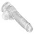 King Cock Clear 6 - Imukupilla varustettu pieni dildo (15 cm)