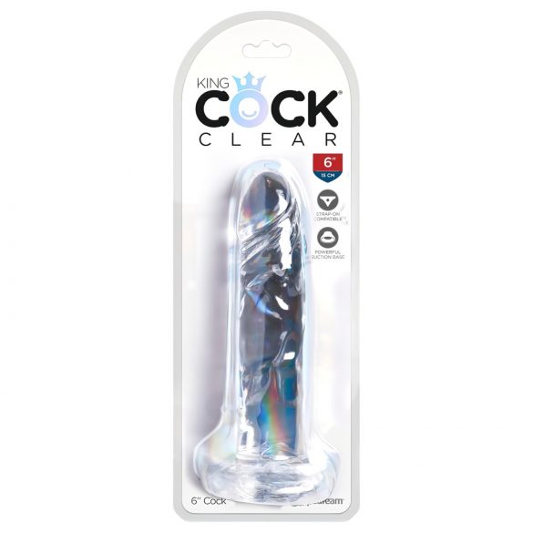 King Cock Clear 6 - imukupillinen dildo (15 cm)