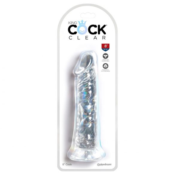 King Cock Clear 20 cm - iskevä imukupilla