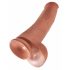 King Cock 15 - jättidildo (38cm) - tumma luonnonsävy