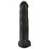 King Cock 15 - Imukupilla, kivekäs dildo (38cm) - musta