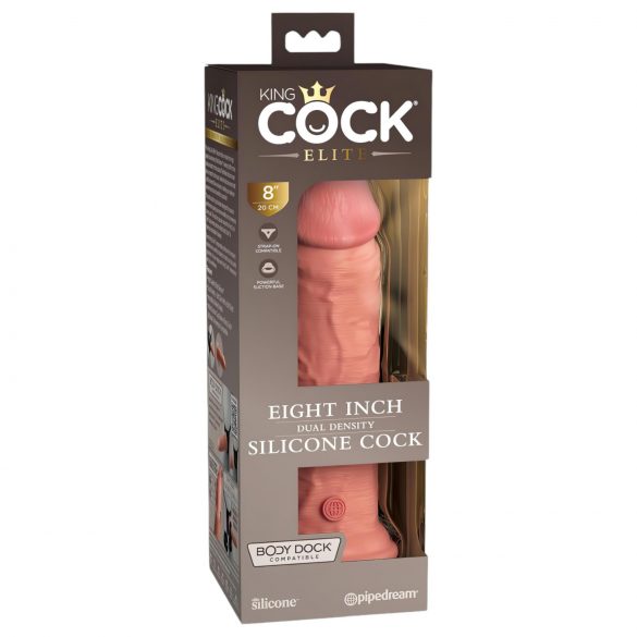 King Cock Elite 8 - realistinen dildon (20cm) - imukupilla