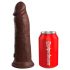 King Cock Elite 8 - Realistic Suction Cup Dildo (8 inches) - Brown