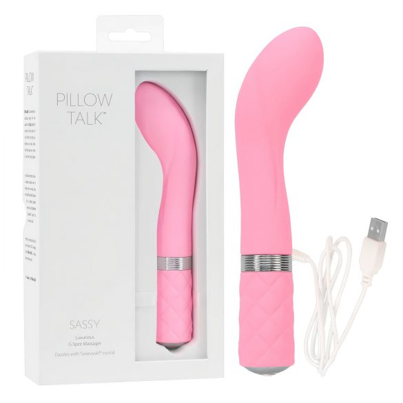 Pillow Talk Sassy - ladattava G-pistevibraattori (pinkki)