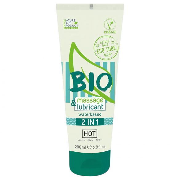 HOT Bio 2IN1 - vesipohjainen liuku- ja hierontageeli (200 ml)