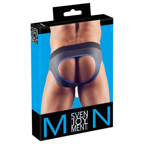 Svenjoyment - avoin jockstrap (musta-sininen)