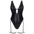 Obsessive Punta Negra - Shiny, Low-Cut Swimsuit (Black)