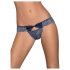 Obsessive Auroria - Bow Embroidered Women's Panties (Blue) - L/XL