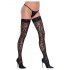 Cottelli Legwear - pantterikuosioinen stay-up (musta) - 3