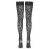 Cottelli Legwear - pantterikuosioinen stay-up (musta) - 4