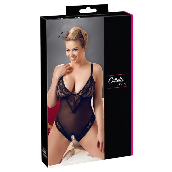 Cottelli Plus Size - pitsibody (musta)