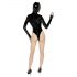 Black Velvet: Batwoman body mustilla hihoilla - L