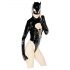 Black Velvet: Batwoman body mustilla hihoilla - XL