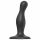 Strap-on-me Curvy S - Aaltoileva musta dildo hihnalla