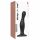 Strap-on-me Curvy M - aaltomainen musta strap-on dildo