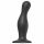 Strap-on-me Curvy L - aaltoileva musta strap-on dildo