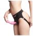 Strap-on-me Curvy M - aaltomainen harnessdildo (pinkki)