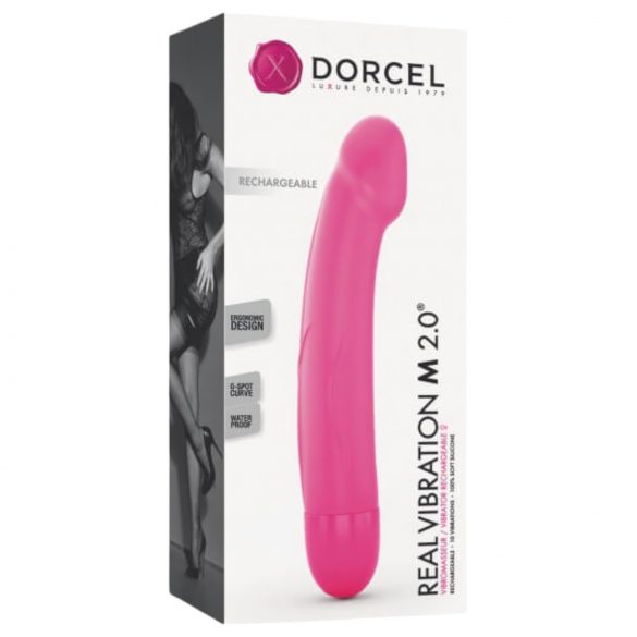 Dorcel Real Vibration M 2.0 - ladattava vibraattori (pinkki)