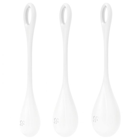 Satisfyer Yoni Power 1 - valkoiset geishakuulat (3-os.)