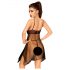 Penthouse Naughty Doll - pitsimekko ja stringit (musta) - M/L