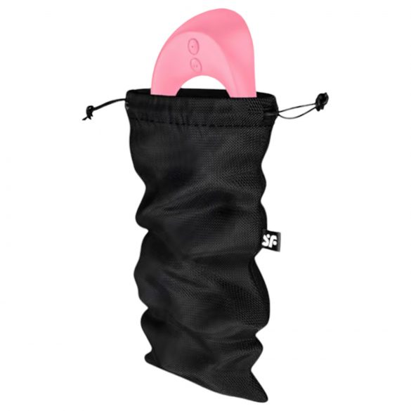 Satisfyer Treasure Bag - Tyylikäs musta säilytyspussi - Keskikoko