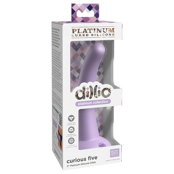 Dillio Curious Five - imukuppidildo silikonista (15cm) - violetti