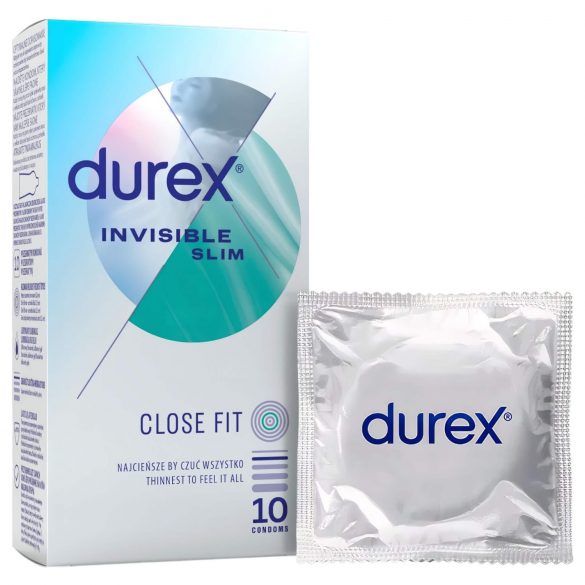 Durex Invisible Slim - ohuet kondomit (10 kpl)