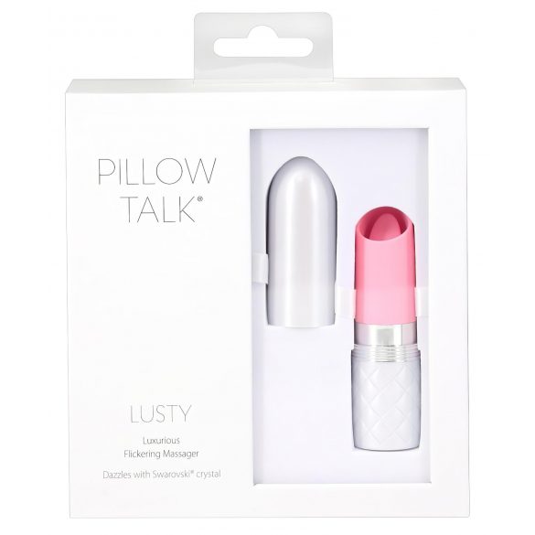 Pillow Talk Lusty - ladattava kielen muotoinen vibraattori (pinkki)