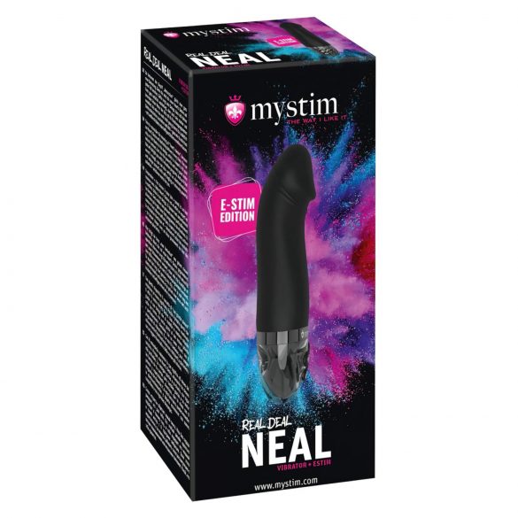 mystim Real Deal Neal - ladattava elektro-vibraattori (musta)