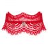 Obsessive Bergamore - Lace Choker with Chain (Red) S-L