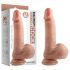 Kaksitiheyksinen - realistinen kiveksellinen dildo 18cm (nude)