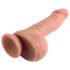 Kaksitiheyksinen - realistinen kiveksellinen dildo 18cm (nude)