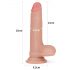 Lovetoy Nature Kaksikerroksinen Dildo - 18 cm (luonnollinen)