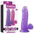 Lovetoy Jelly Studs - realistinen dildos - 15 cm (violetti)