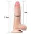 Lovetoy Sliding-Skin - kaksikerrosdildo - 18cm (nude)