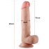 Lovetoy Sliding-Skin - kaksikerros-dildo - 21cm (nude)