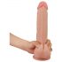 Lovetoy Sliding-Skin - kaksikerroksinen dildo - 23cm (luonnollinen)